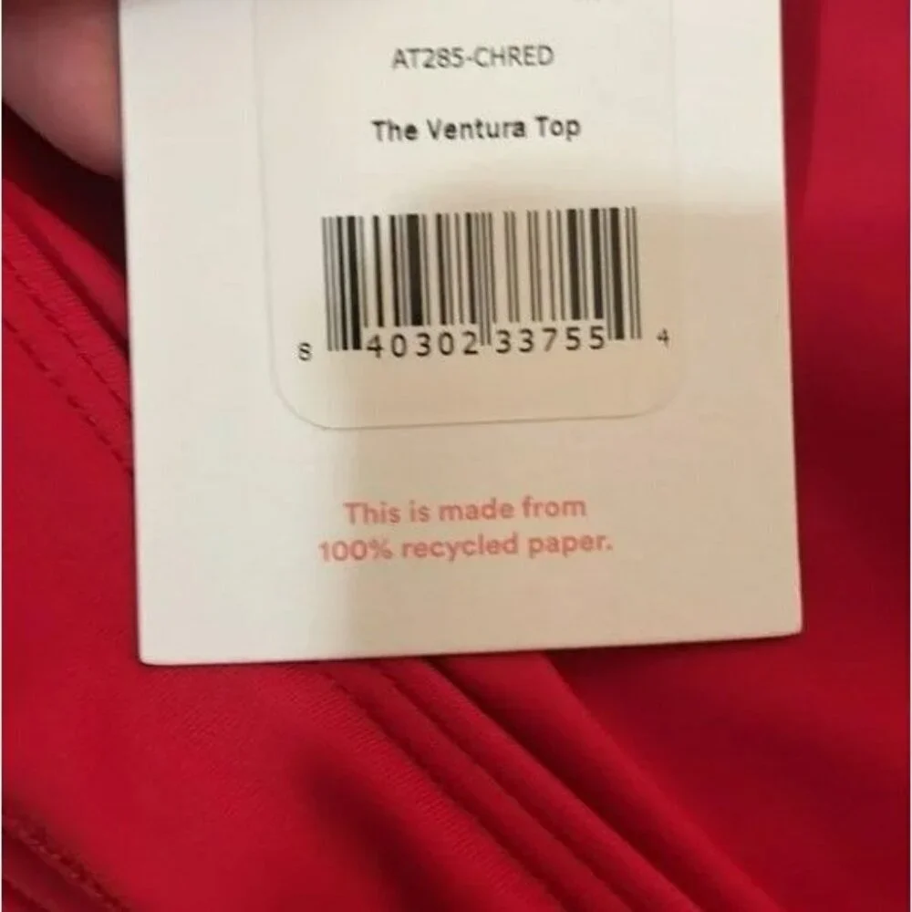 Andie Swim The Ventura‎ Red Cherry Bikini Top Swimsuit Medium